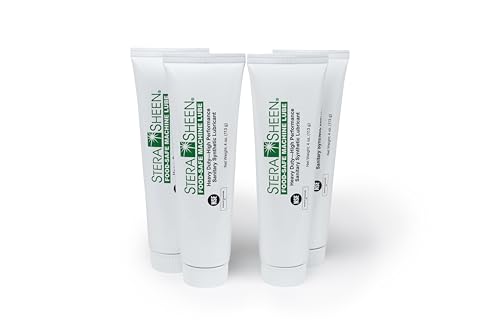 Stera Sheen - Food Safe Machine Lube - Heavy Duty, High Performance Sanitary Synthetic Lubricant - Clear Gel, Odorless, Tasteless - 4 oz Tube (4 Count)