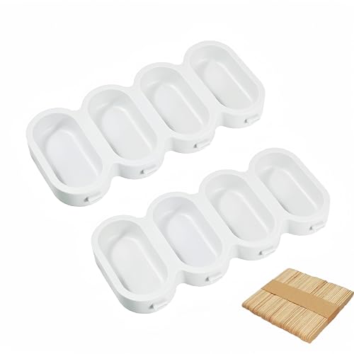 Moldes Helados, Moldes para Helados en Silicona de Grosor Reforzado sin BPA para Niños y Adultos, Postres, Chocolate y...