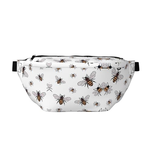 Grand sac banane de sport imprimé abeilles pour homme et femme