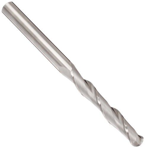 Melin Tool AMG-EB Carbide Ball Nose End Mill, Uncoated (Bright) Finish, 30 Deg Helix, 2 Flutes, 3" Overall Length, 0.1875" Cutting Diameter, 0.1875" Shank Diameter