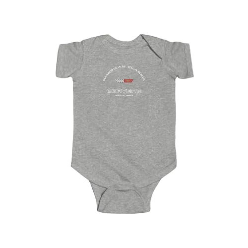 SUNBELTGIFTS C4 Corvette Baby Short Sleeve Snap Bottom One Piece Fine Jersey Bodysuit, Perfect for the Youngest Fan4