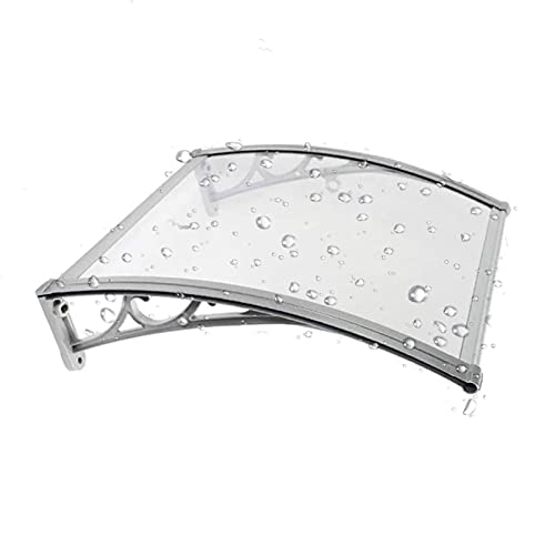 BGSFF Auvent de Porte, auvent extérieur Couverture de Porche Auvent de Patio Protection UV Pluie Neige Patio Couverture de toit d'ombre de Porche Pour façades de Maison (Couleur: Clair Cover