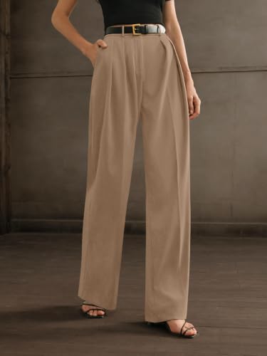 Image of GRECIILOOKS Trousers for Woman | Womens High Rise High Waist Flared Korean Style | Formal Pant for Women Office Wear| Track Pants for Womans Elegant for College & Events (Available in Plus Size)