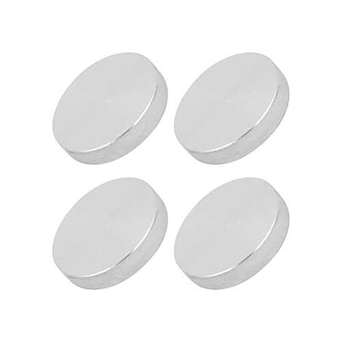 METALLIXITY Solide Aluminium Disque (M10x40mmx8mm) 4Pcs, Verre Table Haut Adaptateur Aluminium Cercle Disque - pour Thé Bar, et Autres Verre Meubles Accessoires