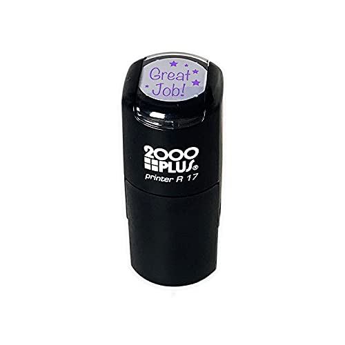 Custom Product Solutions Great Job! for Students 2000 Plus Self Inking Rubber Teacher Stamp â Violet Ink