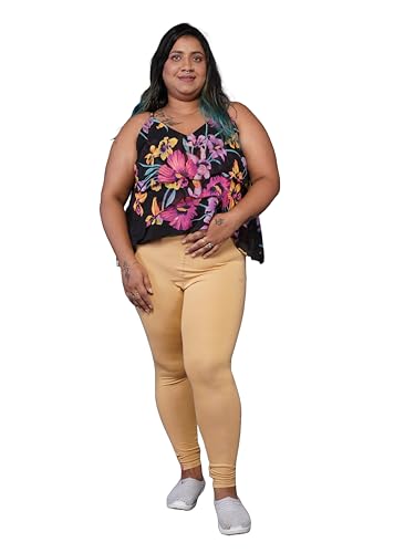 Image of Ladies Cotton Legging | Buttery Soft Stretchy Fit | Churidar Length | Leggings for Women and Girls | Small - 3XL Plus