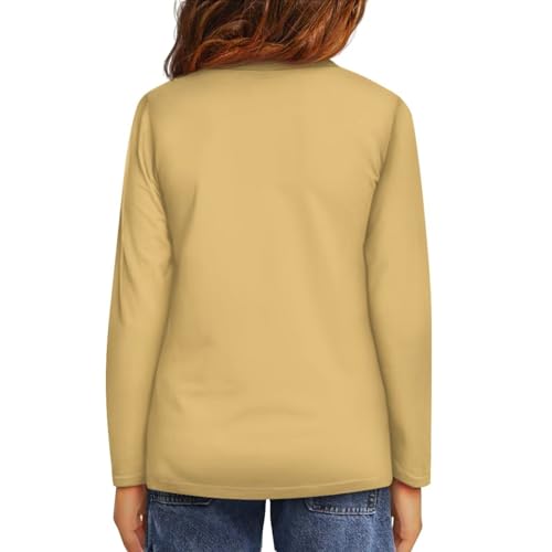 Long Sleeve Shirts for Toddler Girls Crewneck T-Shirt Breathable Graphic Tops Clothes 3-16Y4