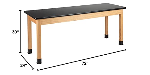 Learniture (24" W X 72" L Science Lab Table W/High-Pressure Laminate Top, Black #TOP7