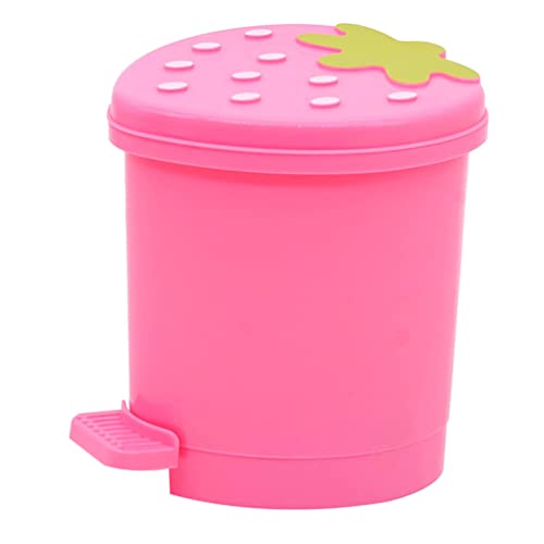 Mini caneca de escritorio fresa rosa con tapa
