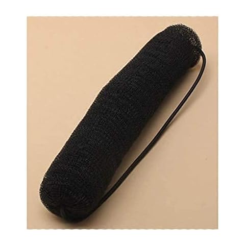 Hair Bun Bump Up Hollywood Style Sponge Roll On Elastic Styling Hair Girls Women Accessories Twist Vintage Headbands (Black) Cover