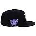 Marvel Black Panther Metal Logo Fitted Flat Bill Cap, Black/Blue 7 1/4