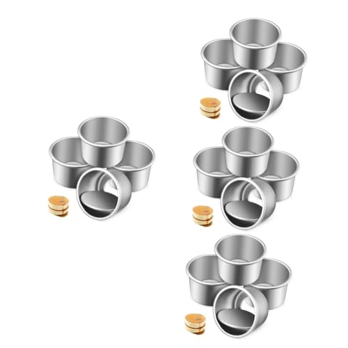 Mobestech 4 Series Molde De Torta Mini Molde Para Pasteles De Aluminio Molde Para Hornear Pastel De Gasa De Aluminio Sartén Moldes Para Pasteles Redondos Plato De Hornear Plata 4 Piezas X 4