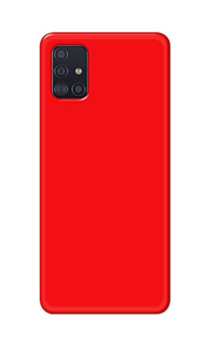 Image of Printed Hard Back Cover Case for Samsung Galaxy M31s Back Cover (Plain Red) -1803