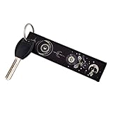 beemorita Black Keychain Key Tag for Car Motorcycle Scooter Cool Goth Car Key Chain Women Men Moon Sun Jet Tag Keychain
