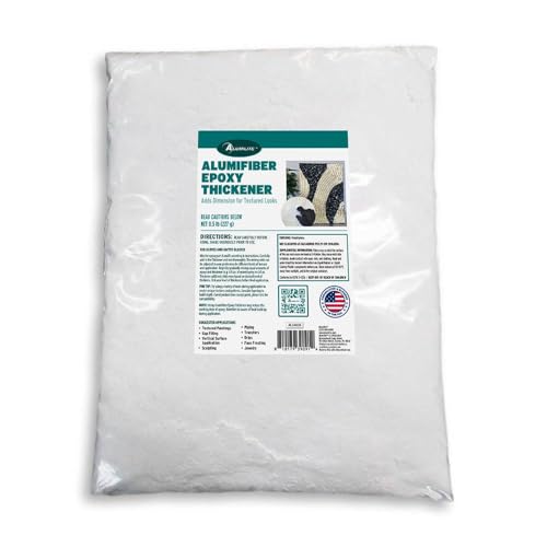 Alumilite AlumiFiber Epoxy Thickener, 0.5 lb - Additive for Resin Projects, Sculpting, and Textured Finishes, Improves Grip, Non-Sag Formula for Vertical Surfaces, DIY Crafts, Repairs, Custom Designs