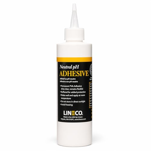 LINECO Neutral pH Adhesive 8 Oz, Acid-Free, All-purpose...