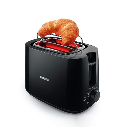 Philips Daily Collection HD2583/90 600 watts 2 in 1 - Toaster and Sandwichmaker (Black)