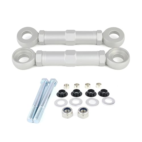 POYNMRE Einstellbarer Tieferlegungs-Verbindungssatz Kompatibel mit Harley Davidson RA1250 PAN America 2021 2022 2023 2024 Motorrad Aluminium Hinterradaufhängung Drop(Silver)