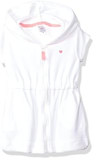 Carter's Girls' Toddler Swim Cover-up, White, 4T