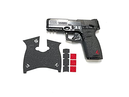 Handleitgrips Gun Grip Tape Compatible with Taurus G3 | Black Textured Rubber Pistol Grip Tape with Red Insert | Gun Accessories | Veteran Owned