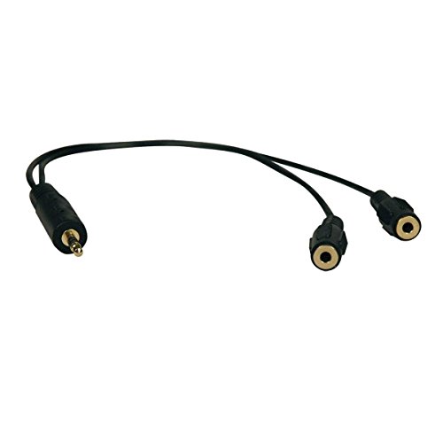 Tripp Lite Cable Adaptador Mini Stereo 3.5mm Y Splitter 1 ft miniatura 1