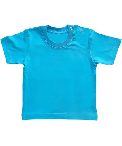 FABIOUS Unisex Baby T-Shirt Plain Super Combed Bio-Washed Ring Spun Cotton for Infant Boy & Girl – Half Sleeve
