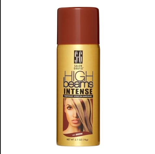 Spray temporal para cabello High Beams color marrón 2.7 oz pack 3 miniatura 1