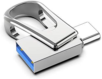 USB C Flash Drive Dual 64GB KEATHY USB 3.0 Type C Thumb Drive High Speed Waterproof OTG Memory Stick Jump Drive for Type-C Smartphone, MacBook, Tablet, Chromebook Pixel Samsung Galaxy etc Silver