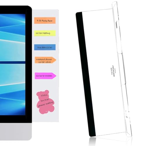 SGERUFZ Lot de 1 accessoires de bureau Moniteur Tableau mémo Tableau de message d'ordinateur Fournitures de bureau pour homme et femme - Porte-notes autocollantes avec support de téléphone