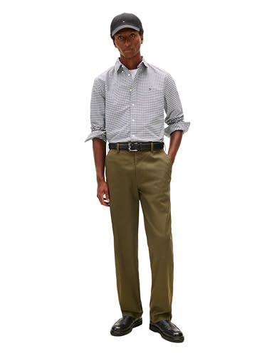 Image of Tommy Hilfiger Men's Long Sleeve Oxford Shirts in Regular Fit, Men's Button Down Shirts, Also Available in Big and Tall