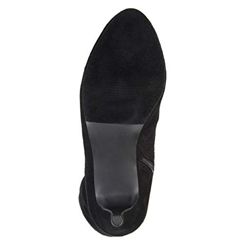 Brinley Co. Womens Regular and Wide Calf Vintage Almond Toe Over-the-knee Boots Black, 5.5 Regular US4