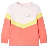 vidaXL Kinder Sweatshirt Rundhalsausschnitt Langarmshirt Pullover Shirt Zartrosa 116