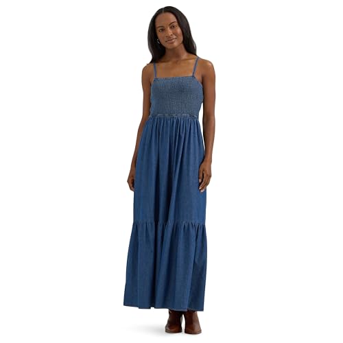Wrangler Midnight Smocked Bodice Women's Denim Maxi Dress