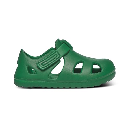 Ten Little Splash Sandals for Baby, Toddler & Kids, Adjustable, Closed Toe Water Sandals for Boys and Girls - Lightweight, Quick Drying Kids Water Shoes, and Flexible EVA with Traction - Dino Green, 12