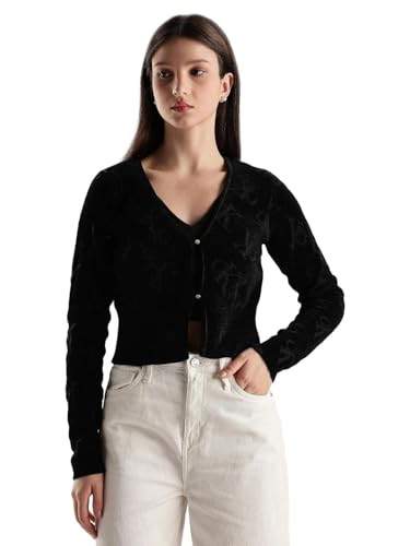 Image of Regular Fit Modal V-Neck Front-Open Sweater