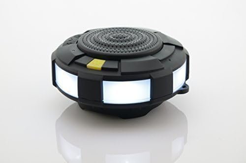 BM7 Portable Cycling Water Resistant Bluetooth Speaker with LED Lighting & Built in Microphone for Outdoor & Indoor Using (Black)