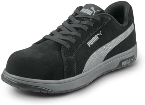 PUMA Mens Black/Gray Iconic MaxTrax Composite Toe SRO Athletic 13.0 W