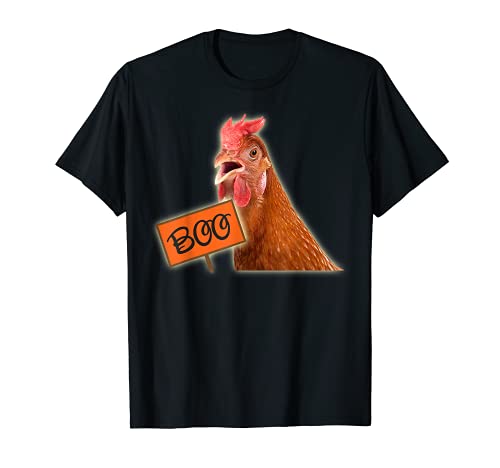 Divertido Halloween pollo granjero no tan miedo Boo Camiseta