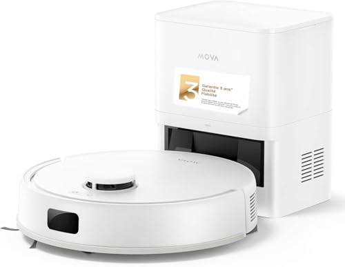 Mova E20 Plus Robot Aspirador y Fregasuelos, 5000Pa Robot Aspirador Autovaciado, LDS Navigation,...