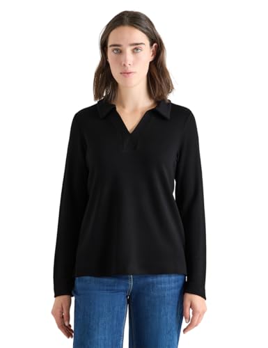 Polo de mujer Cecil de punto transpirable con cuello camisero y manga corta