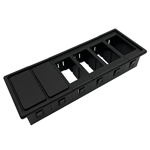 Image of 6 Gang Black Plastic Housing Holder Assembly Rocker Switch Panel Housing for ARB Carling Contura Rocker Switch Installation Central Console