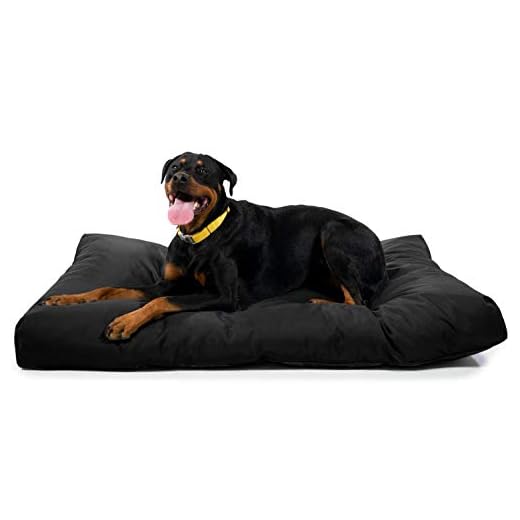 K9 Ballistics Tough Rectangle Pillow XL Extra Large Dog Bed - Washable, Durable and Water Resistant Dog Bed - Made for Big Dogs, 38"x54", Black