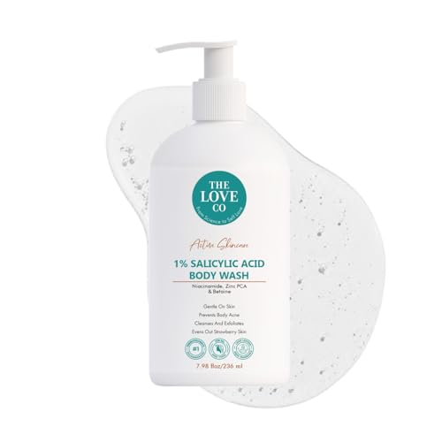 Image of The Love Co 1% Salicylic Acid Body Wash 236ml | Body Acne & Back Acne Body Wash for Bacne, Breakouts & Clogged Pores | With Niacinamide & Zinc | pH Balanced, Non-Drying, Fragrance Free