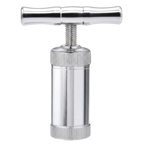 Aluminium Pollenpresse mit T-Griff Leichte Rosin Presse für Kräuter Gewürze Knoblauch Langlebige Kräuterpresse & Hanfblüten Presse Präzisions-Küchenwerkzeug aus Aluminiumlegierung
