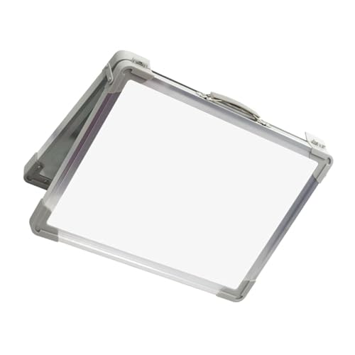 PRETYZOOM Pizarra Magnética Portátil de Doble Cara para Escritorio Caballete Plegable y Superficie Fácil de Borrar para Educación y Oficina