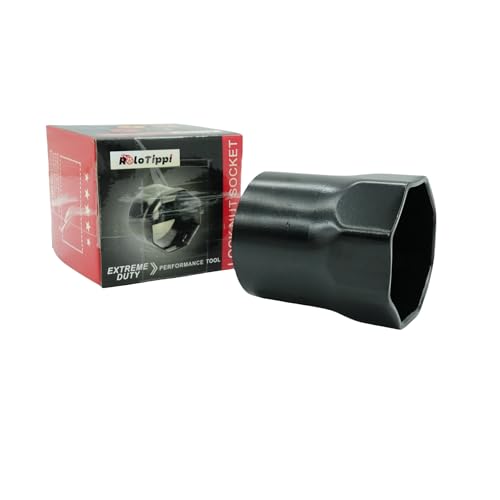 Image of 2-3 /4-Inch 8 Point Wheel Bearing Locknut Socket, 3 /4-Inch Drive, for Axle Nut Socket, Remove and Install Wheel Bearing Nuts, Carbon Steel, Powder-Coated (2-3 /4 inch 8PT, 3 /4 inch Drive)
