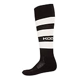 Calcetín clásico de rugby. KooGa - Calcetines de Rugby Modelo Essential para Chicos (Pequeña (S)) (Negro/Blanco)