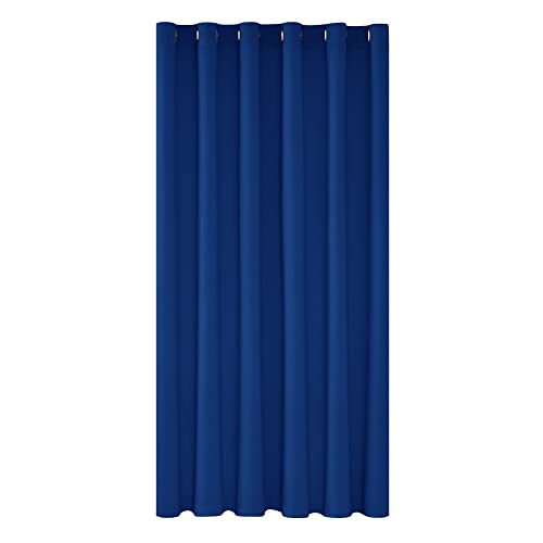 Deconovo Wide Living Room Curtains 79 x 106 Inch Blackout Curtains Thermal Insulated Door Curtains Energy Saving Super Soft Eyelet Curtains for Bedroom Royal Blue 1 Panel