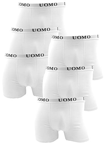 LisaModa Uomo Boys Retroshorts 6er Pack Stretch Baumwolle Mehrfarbig (170-176, Weiß)