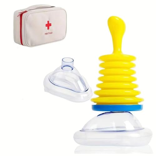 Tycoon 誤嚥吸引器 誤飲吸引器 窒息吸引器 喉つまり吸引器 ライフパック 窒息吸引機 子供 吸引器 喉詰まり 窒息救助装置ホームキット ポータブル吸引窒息防止 救助装置 ポータブル気道吸引装置 心肺蘇生装置 子供/大人用 2サイズ CPR の救助のマ